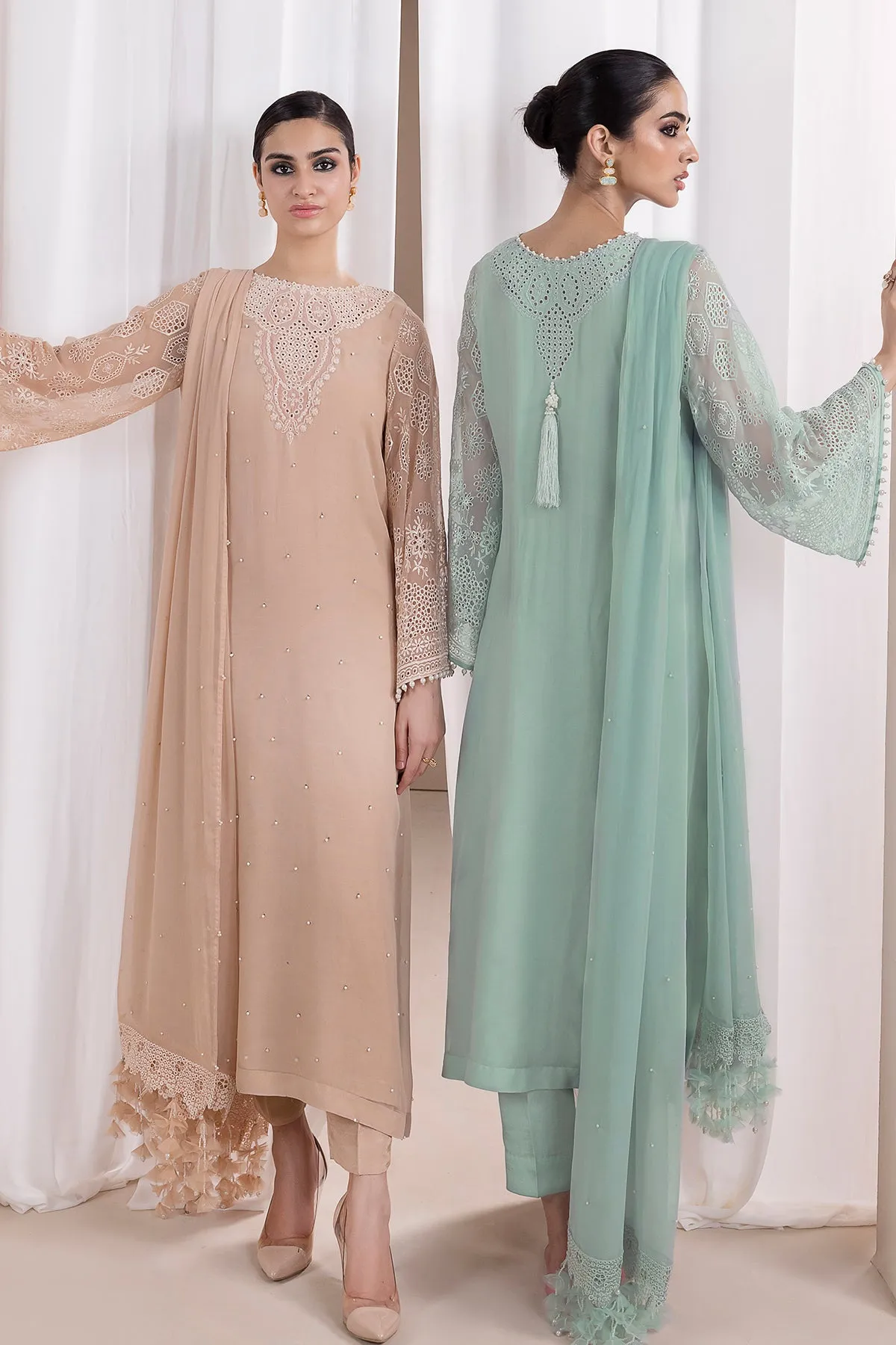 EMBROIDERED CHIFFON PR-842