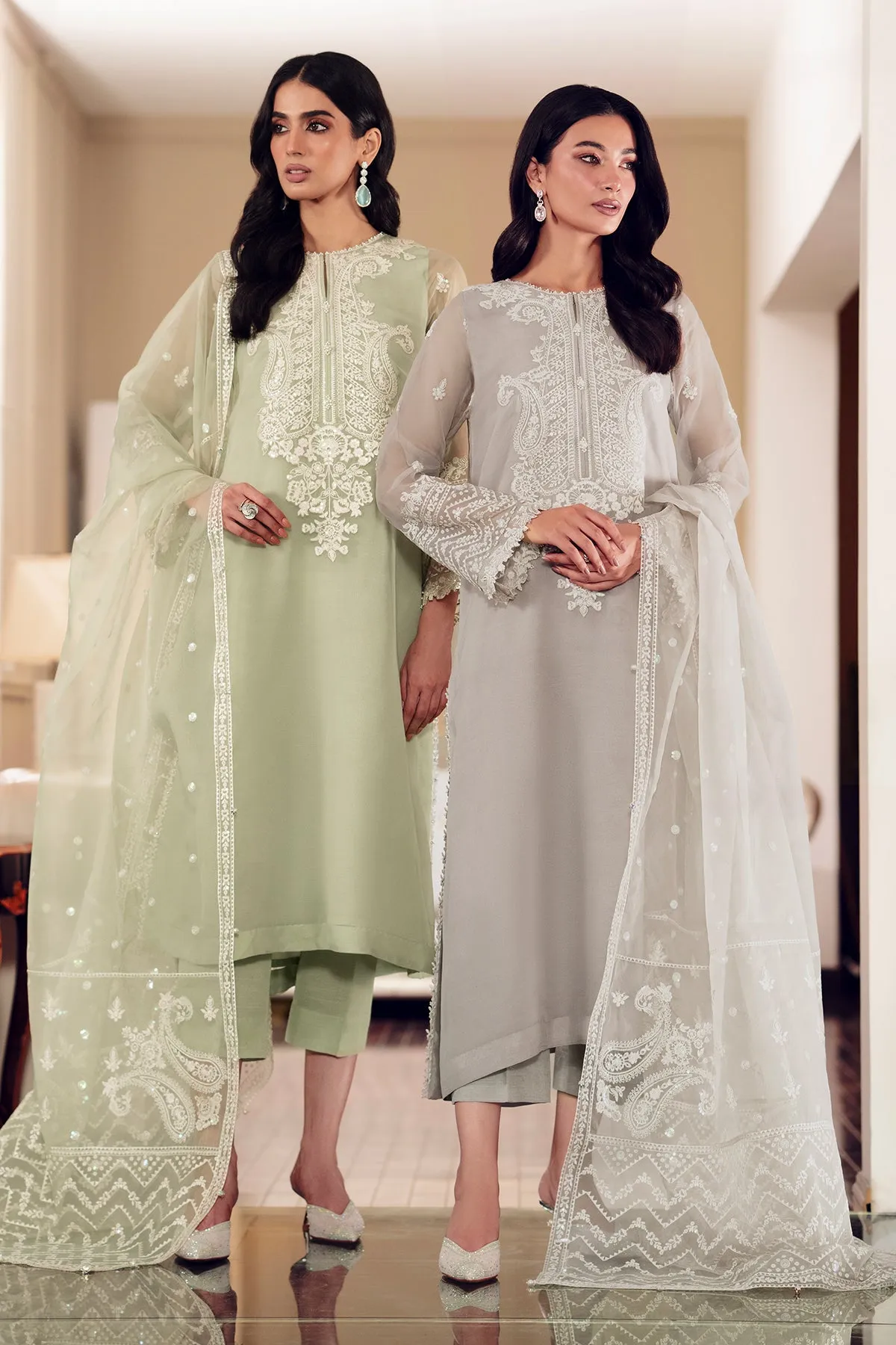 EMBROIDERED CHIFFON PR-895