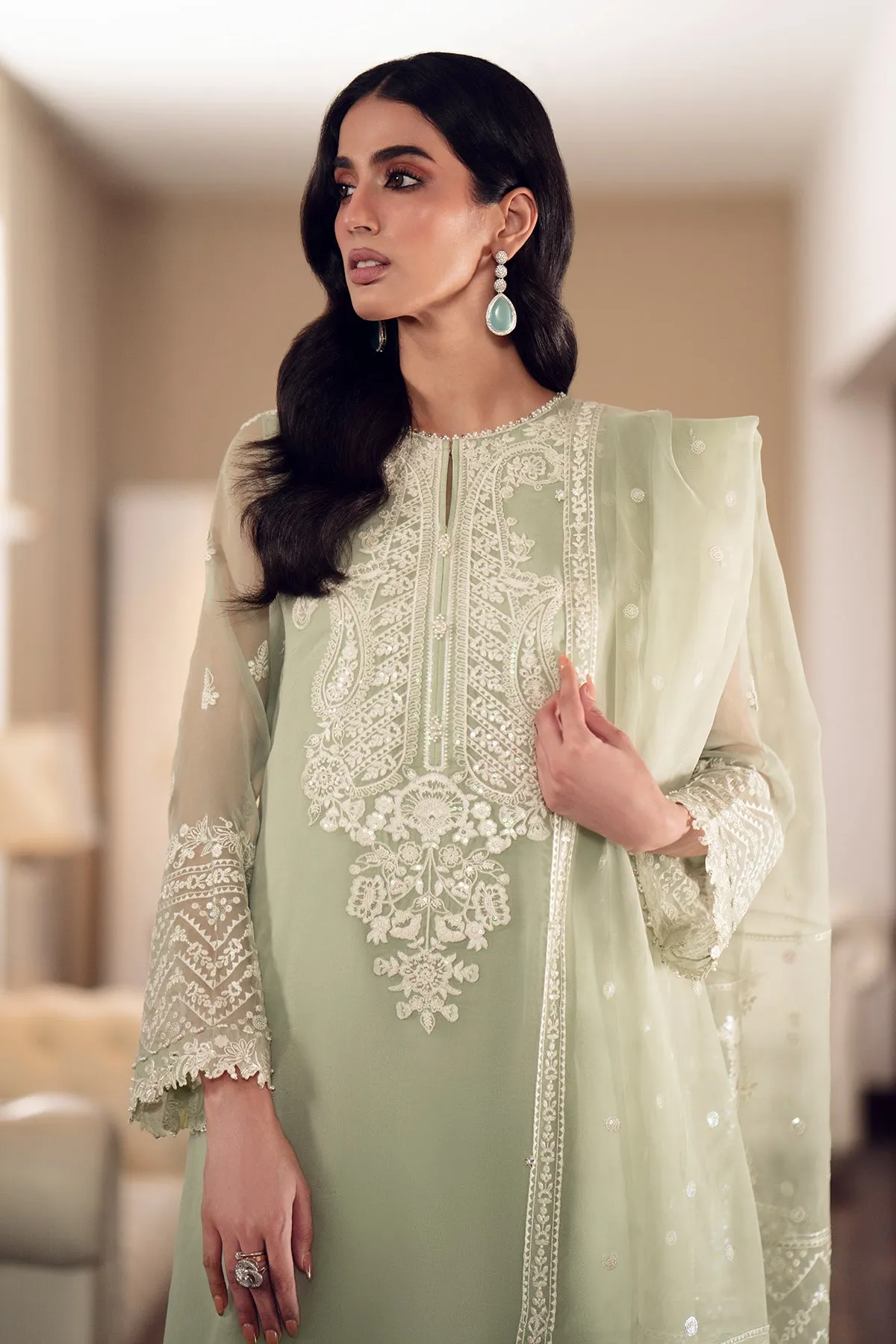 EMBROIDERED CHIFFON PR-895