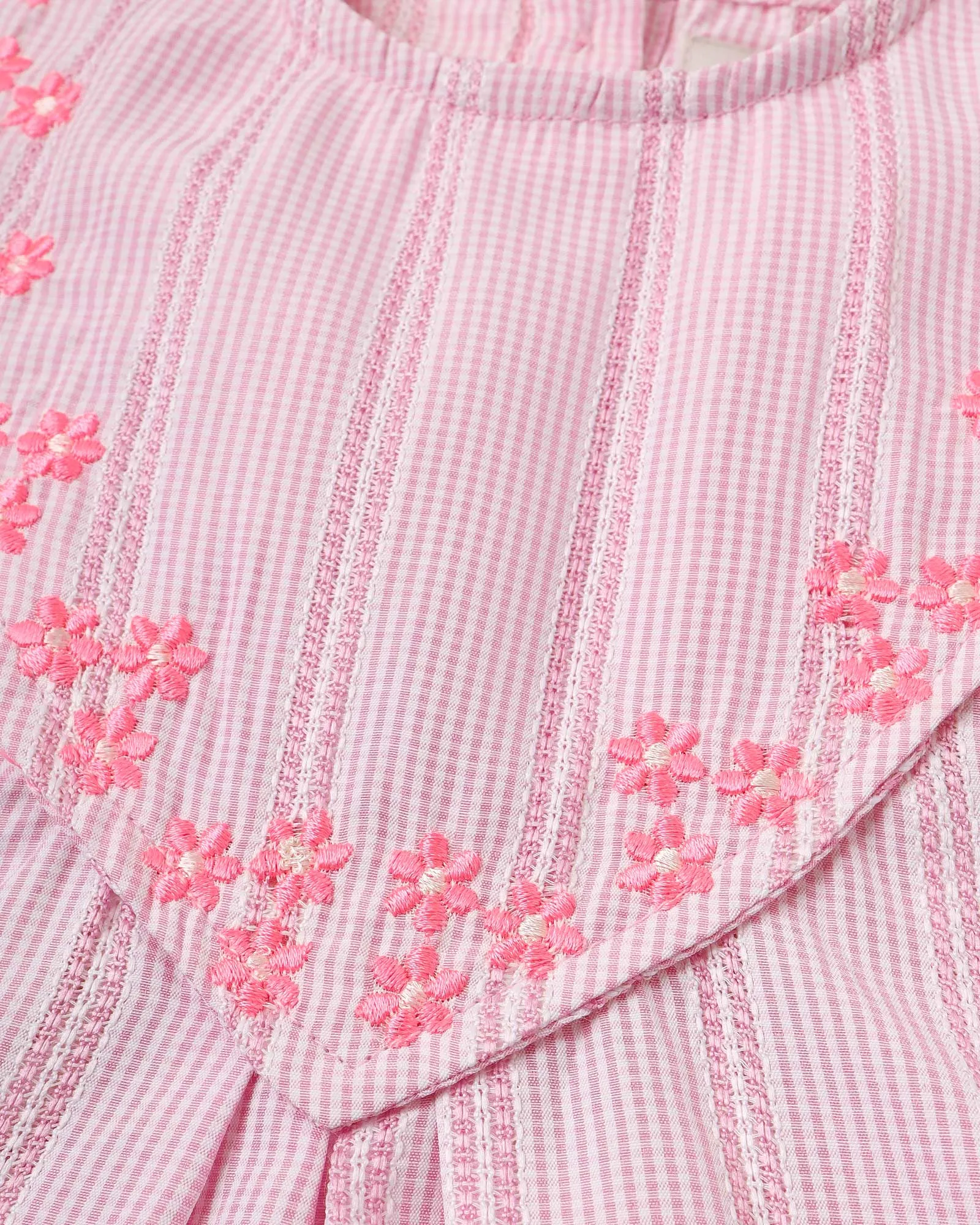 Embroidered Pink Top