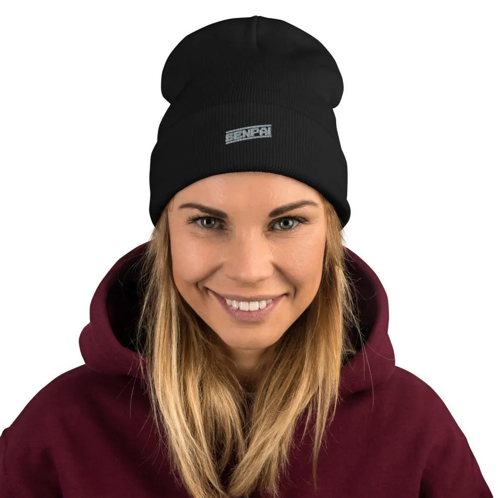 Embroidered "Senpai" Beanie