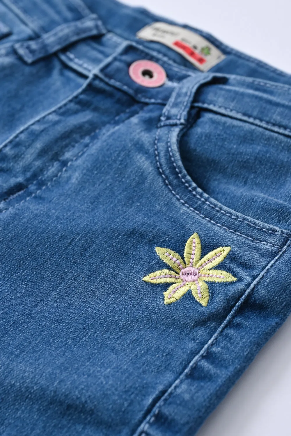 GIRLS EMBROIDERED DENIM