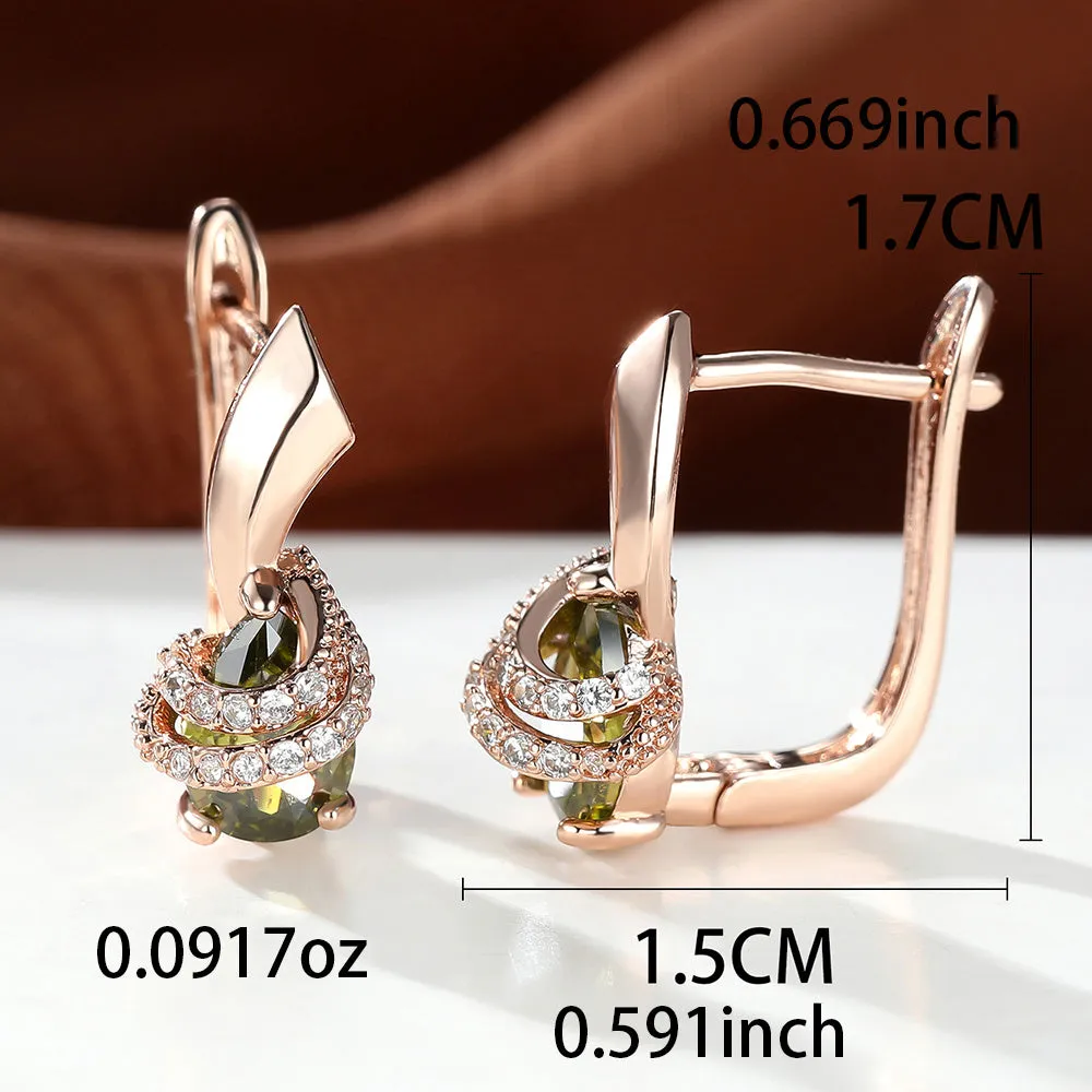 Glamorous Rainbow Zircon Earrings - Sexy Elegant Style for Weddings & Parties!