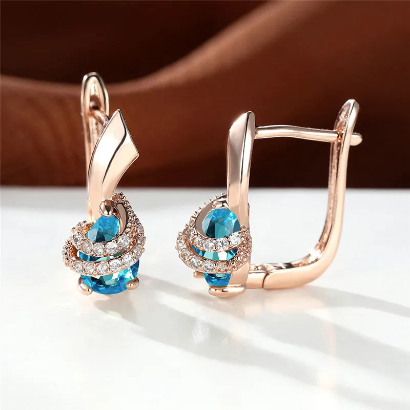 Glamorous Rainbow Zircon Earrings - Sexy Elegant Style for Weddings & Parties!