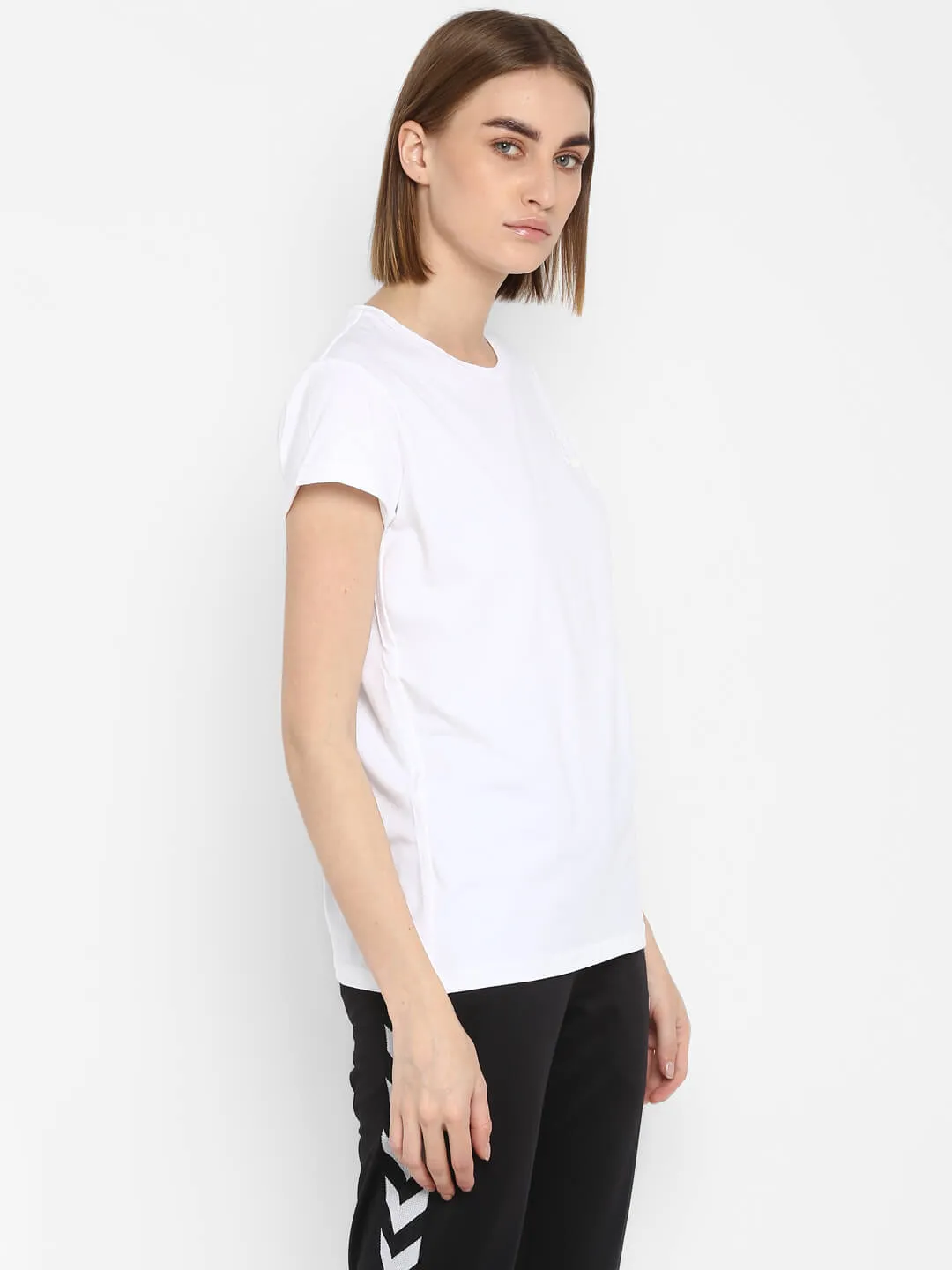 Isobella Women Cotton White T-Shirt