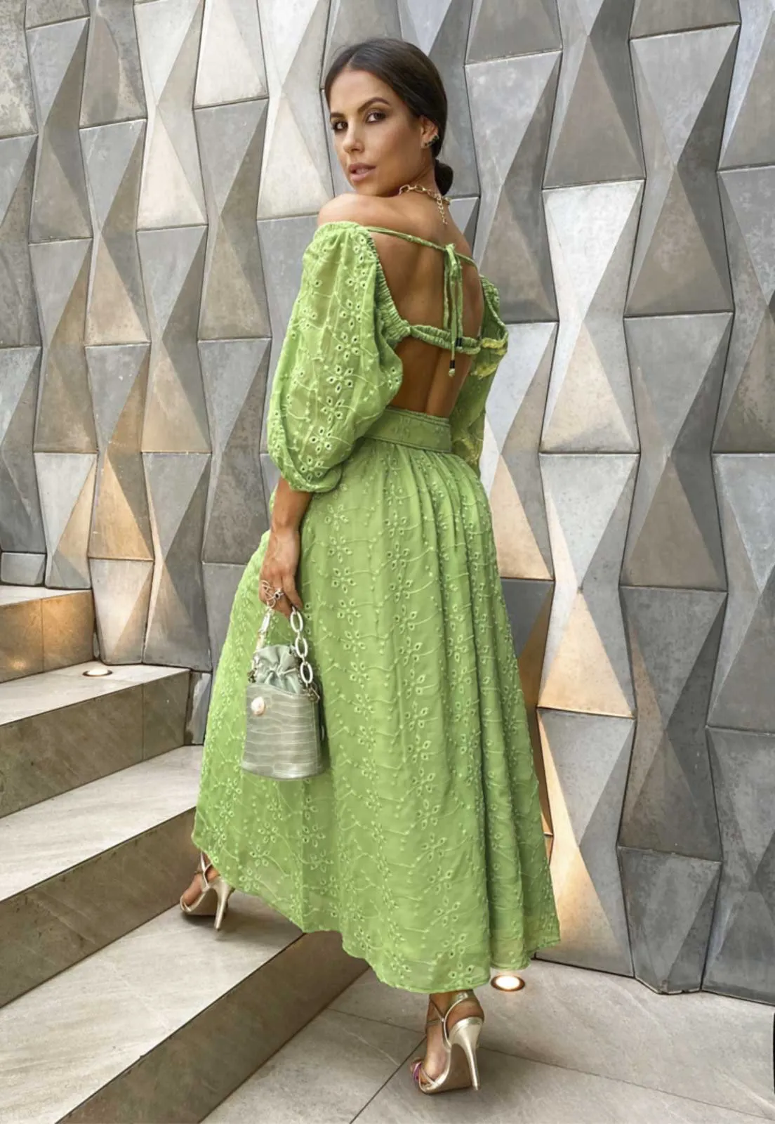 Laise Green Olive Maxi Dress