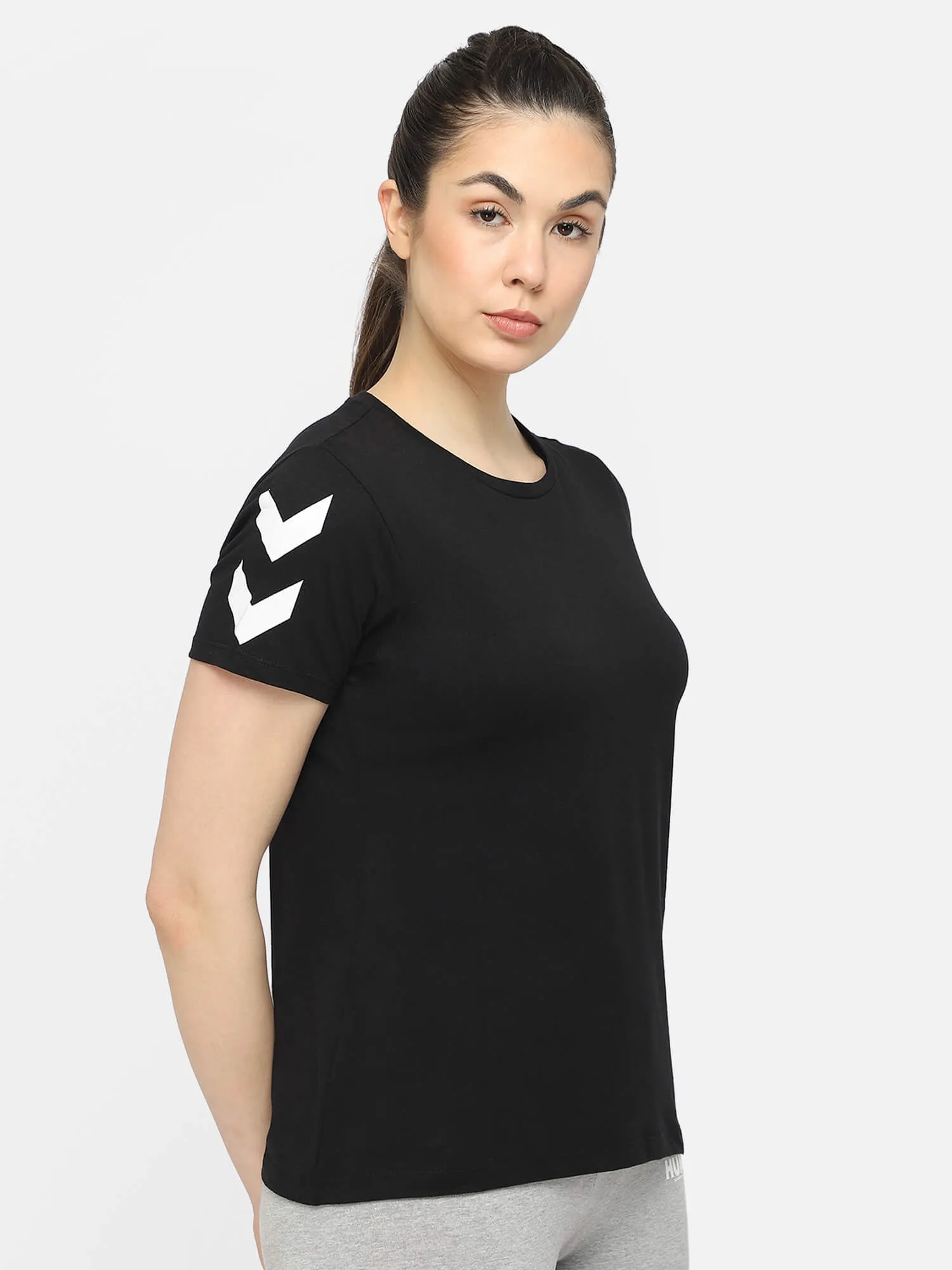 Legacy Women Cotton Black T-Shirt