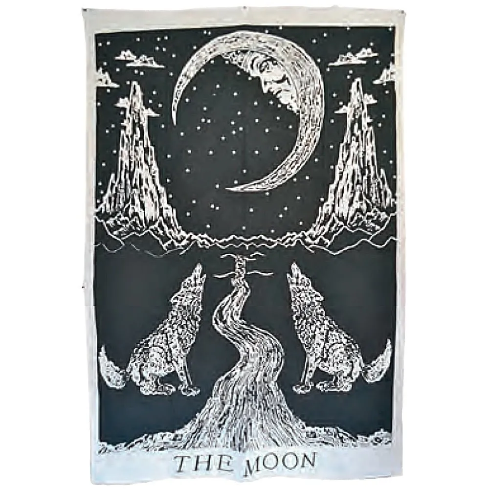 Moonlit Pathway Cotton Tapestry