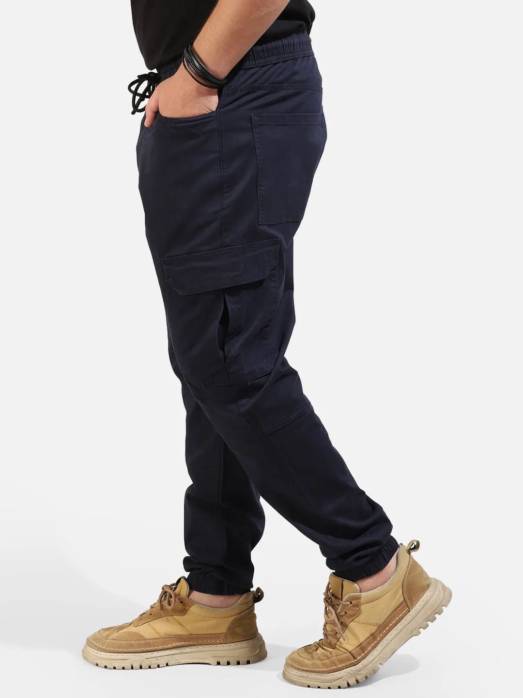 Navy Cotton Twill Cargo