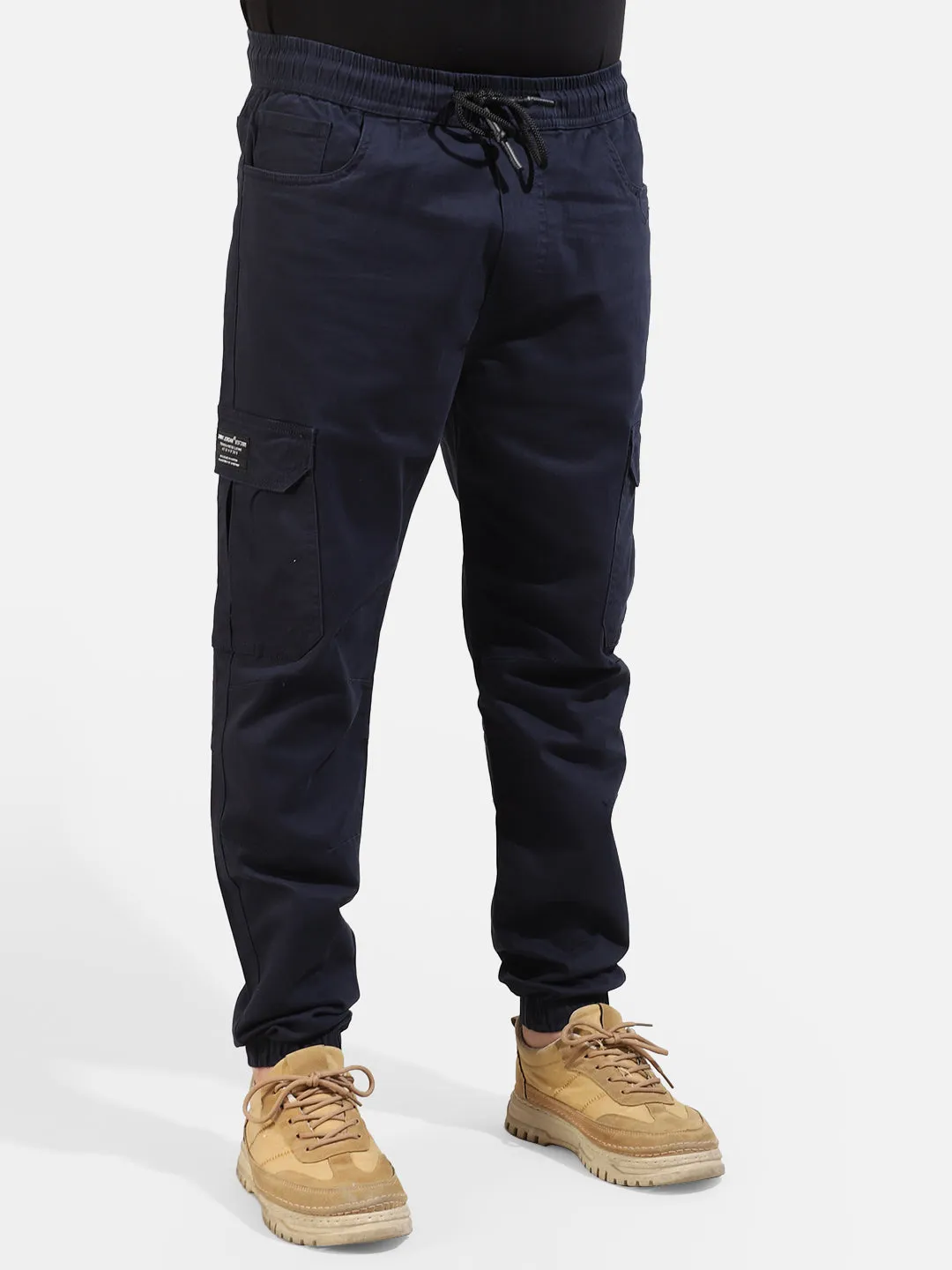 Navy Cotton Twill Cargo