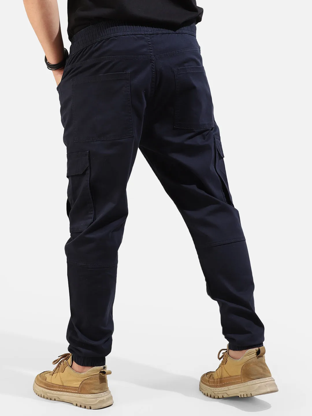 Navy Cotton Twill Cargo