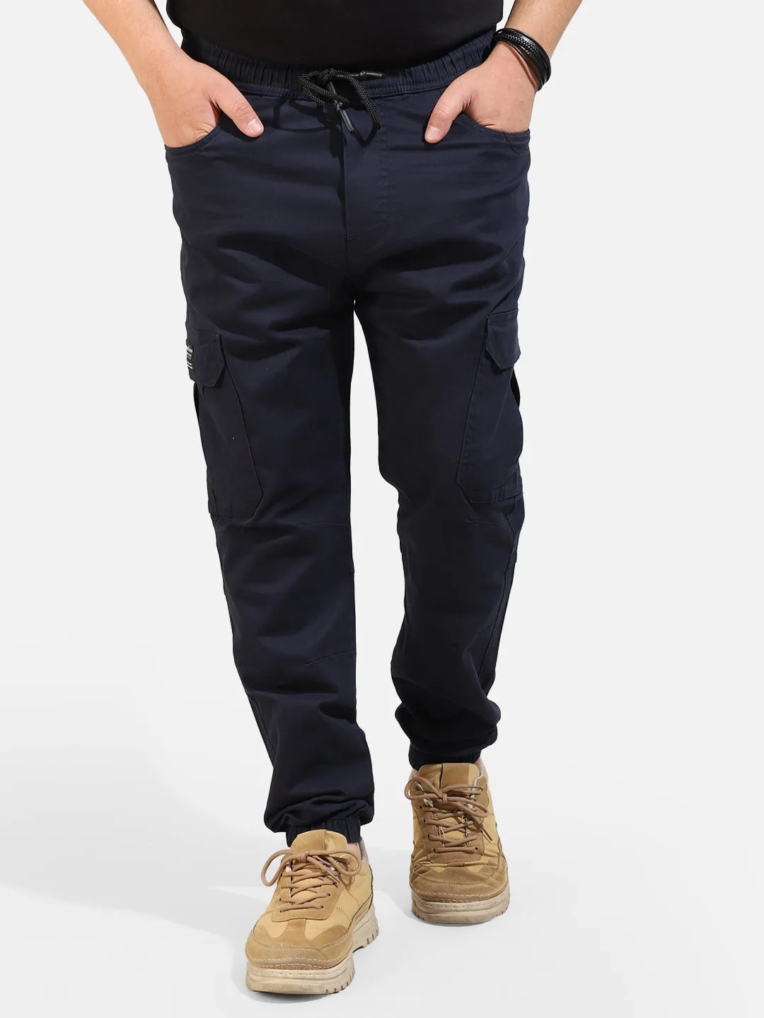 Navy Cotton Twill Cargo