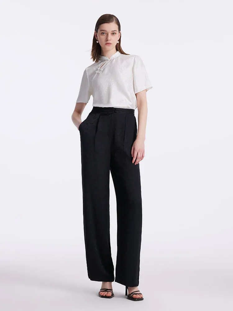 New Chinese-Style Full Length Women Pants