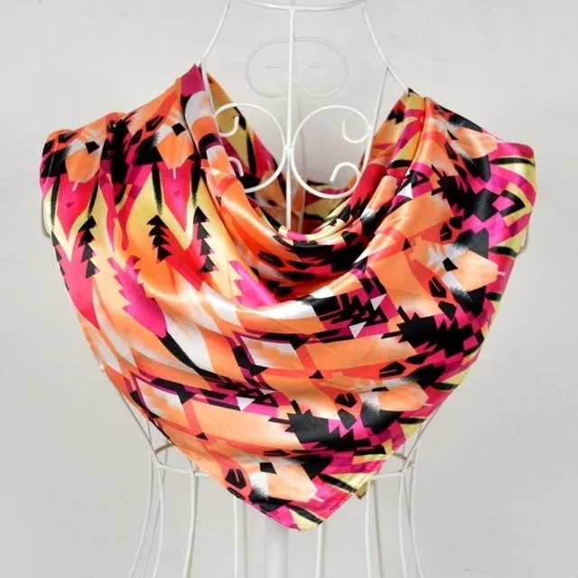 New Female Elegant Large Silk Scarf