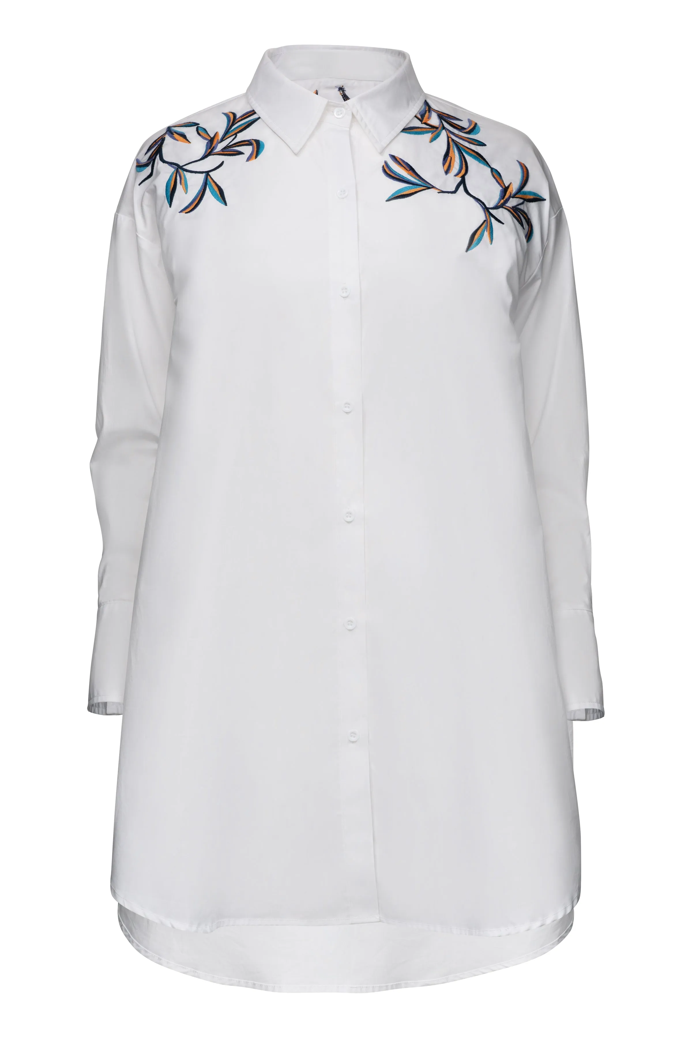 Palm Embroidered Blouse