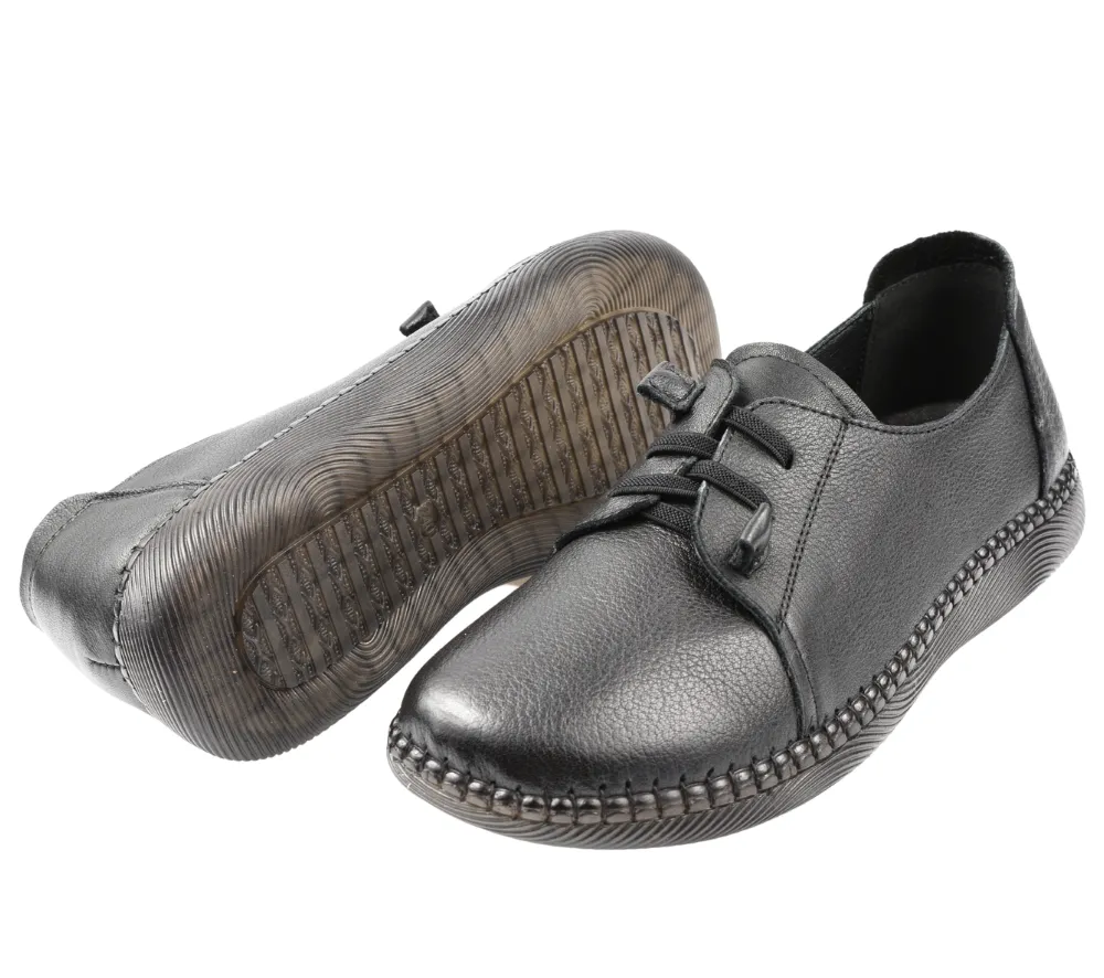 Pantofi casual, dama, FORMAZIONE, B33668 negru, piele naturala