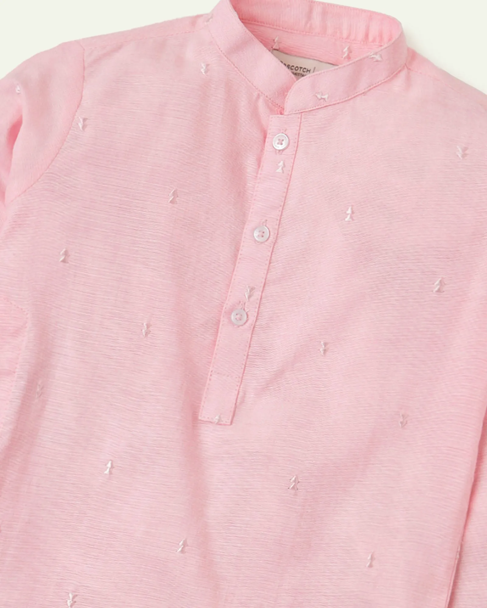 Pink Embroidered Kurta