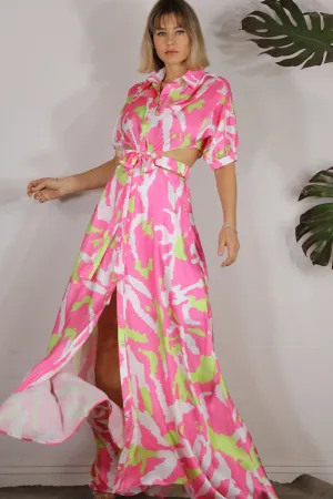 Pink Martini Printed Maxi Dress