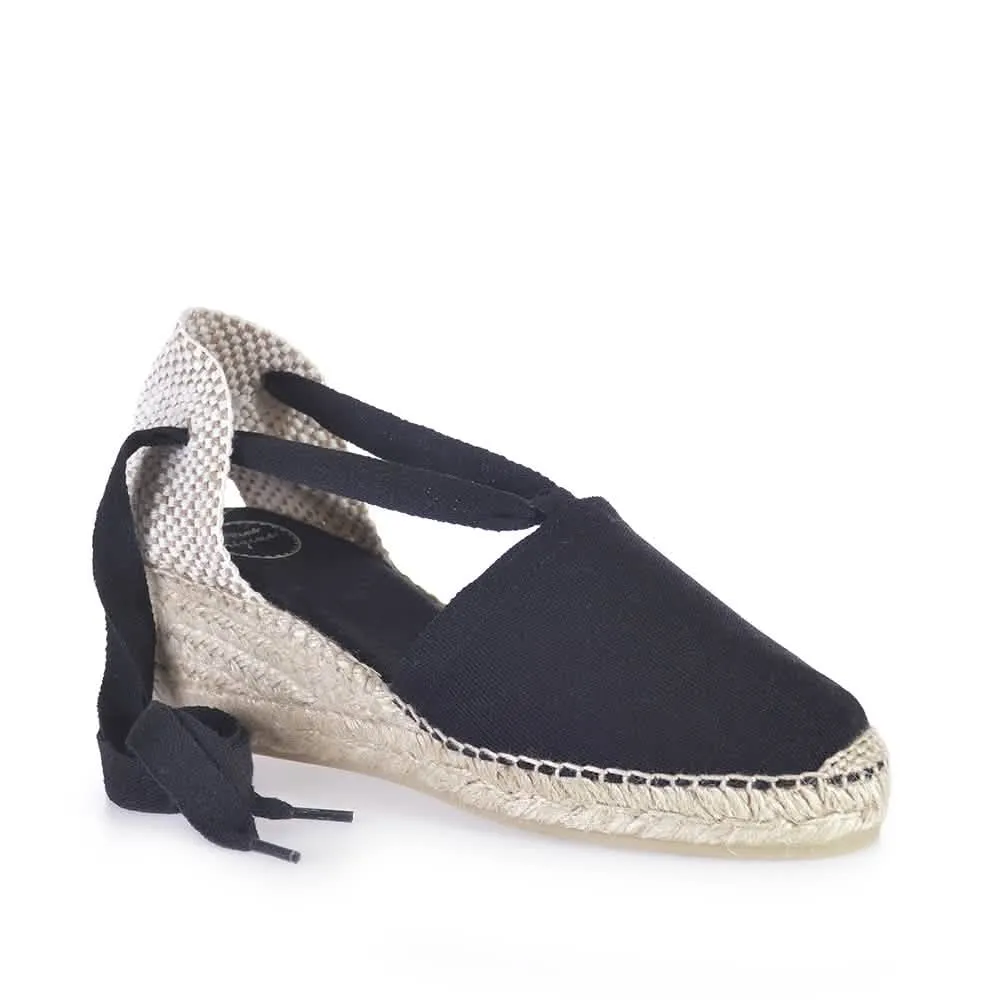 Plain Canvas Wedge Espadrille for Women - Valencia