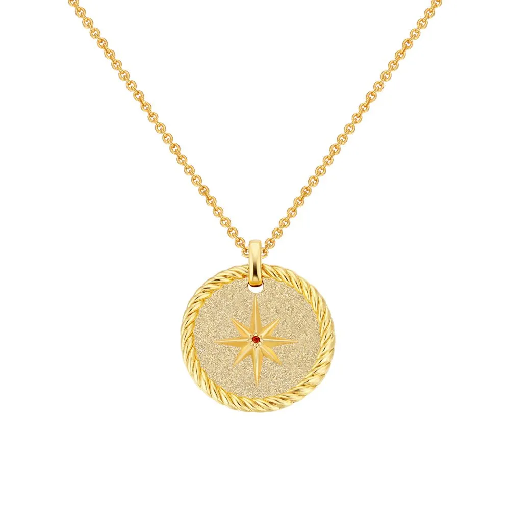 Polaris Gold Coin Pendant Necklace for Women