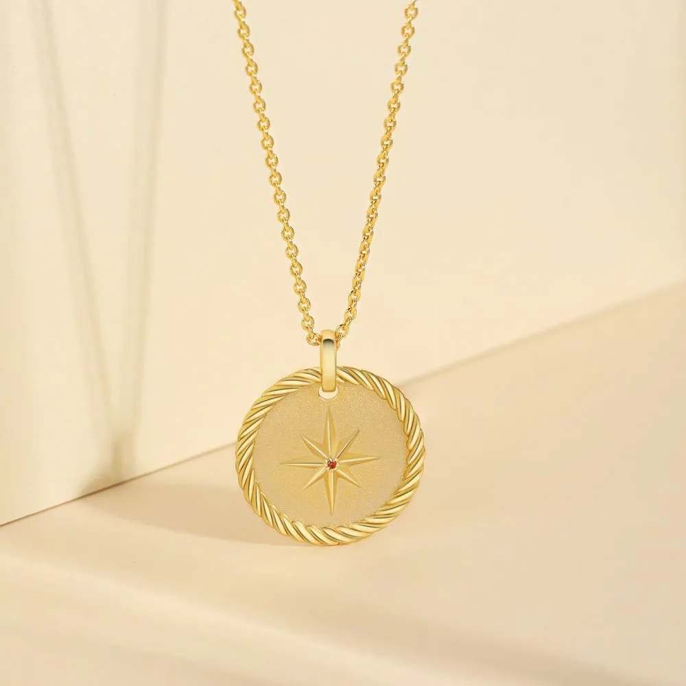 Polaris Gold Coin Pendant Necklace for Women