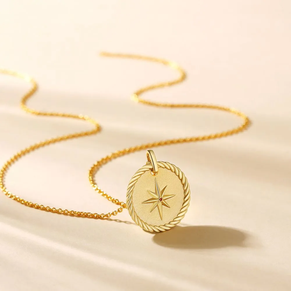 Polaris Gold Coin Pendant Necklace for Women