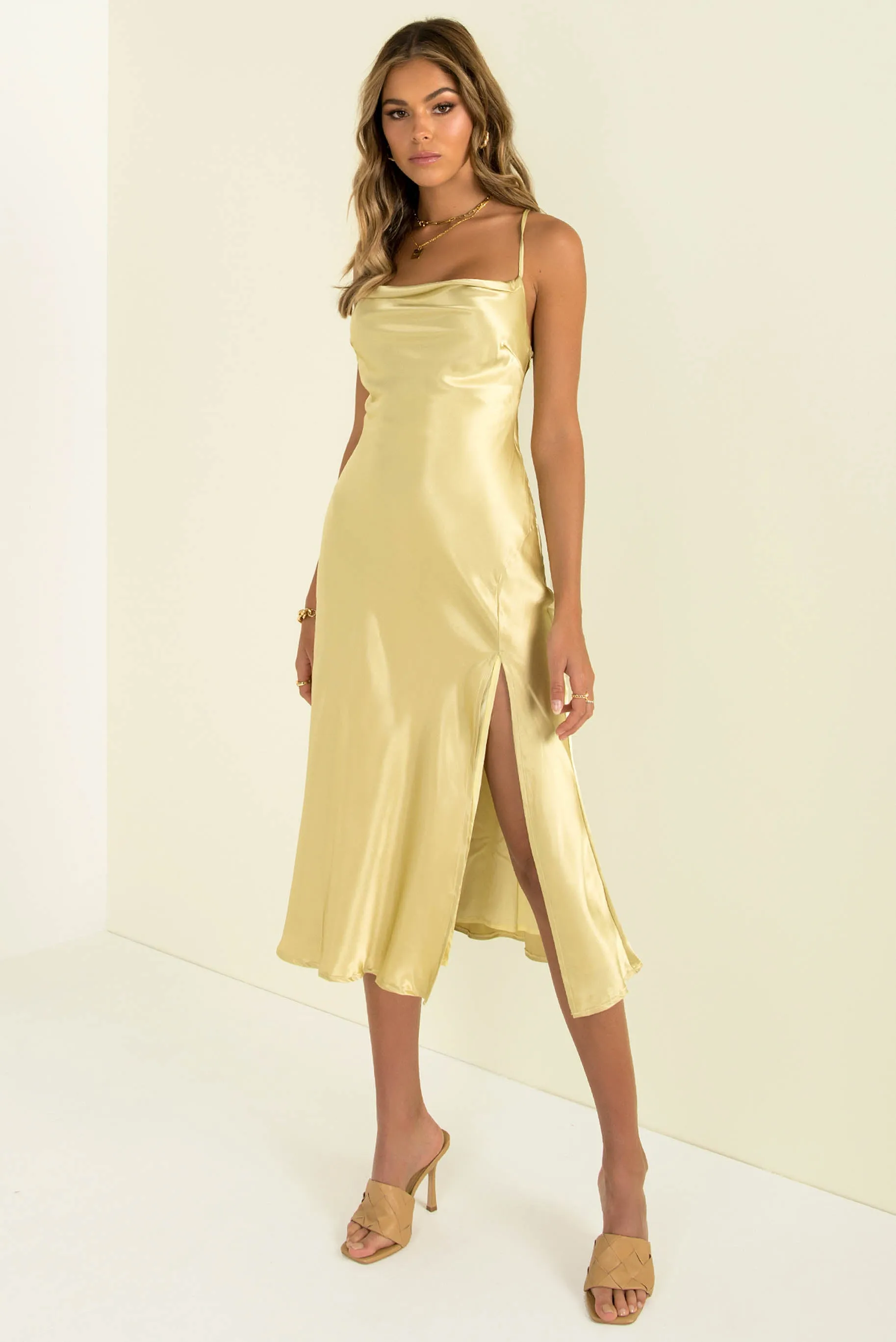 Portia Dress / Chartreuse