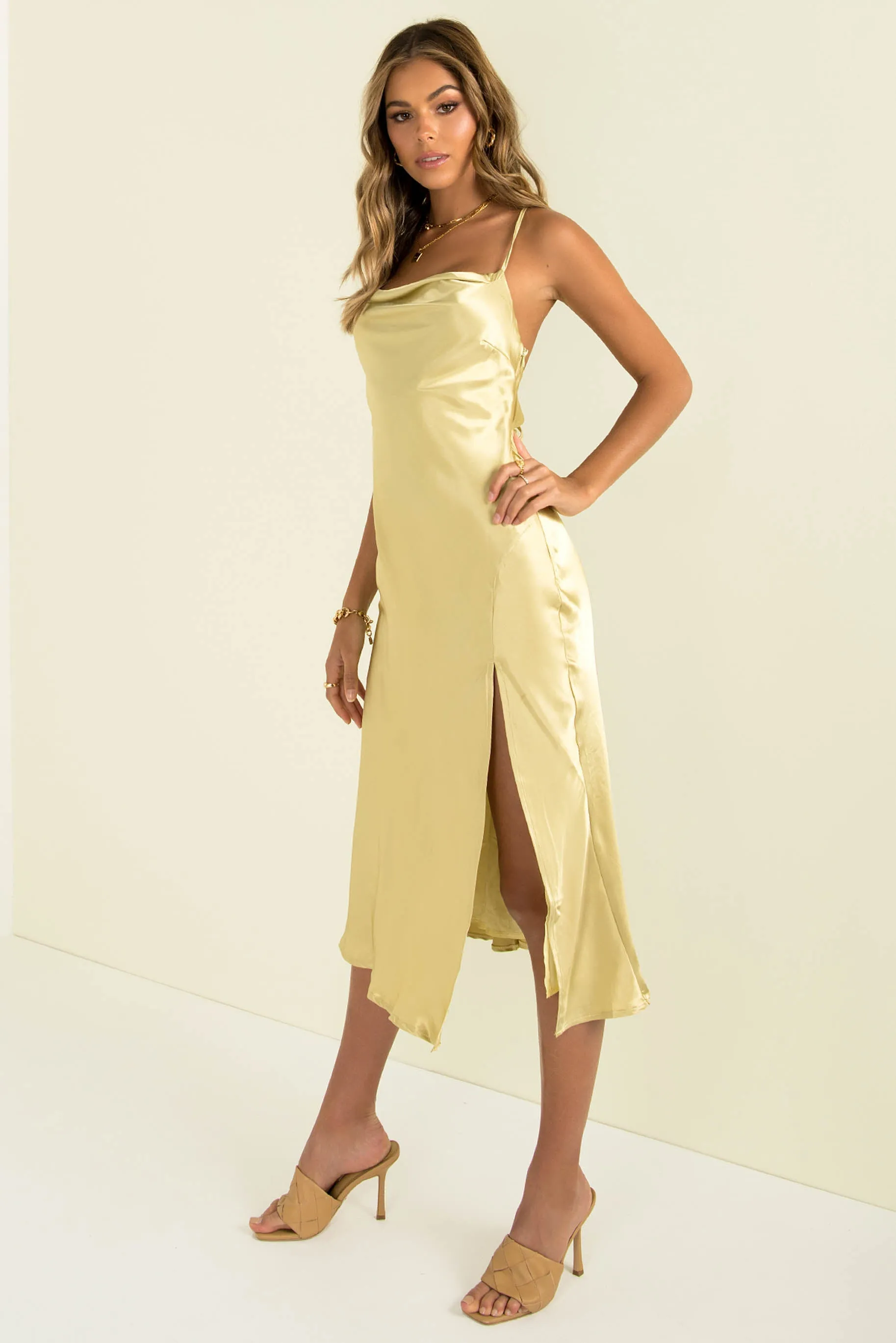 Portia Dress / Chartreuse