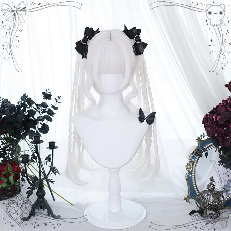 "Moon Light" White Elegant Ponytail Wig