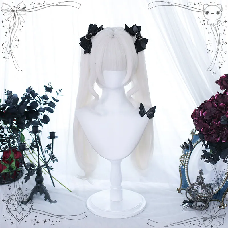 "Moon Light" White Elegant Ponytail Wig