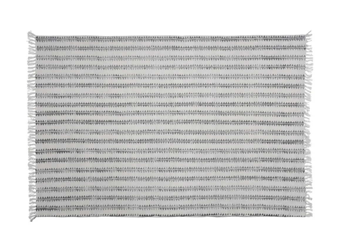 Sawtooth Stripe Cotton Rug