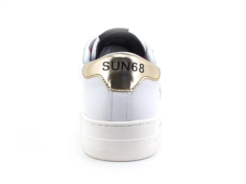 SUN68 Betty Sneaker Running Glitter Bianco Argento Z41237