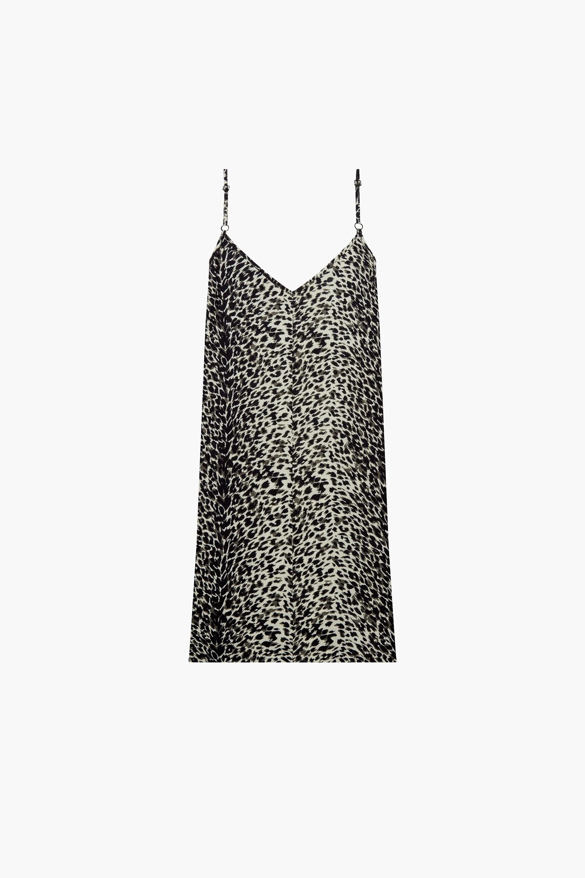 V Neck Slip Dress | Eden Leopard