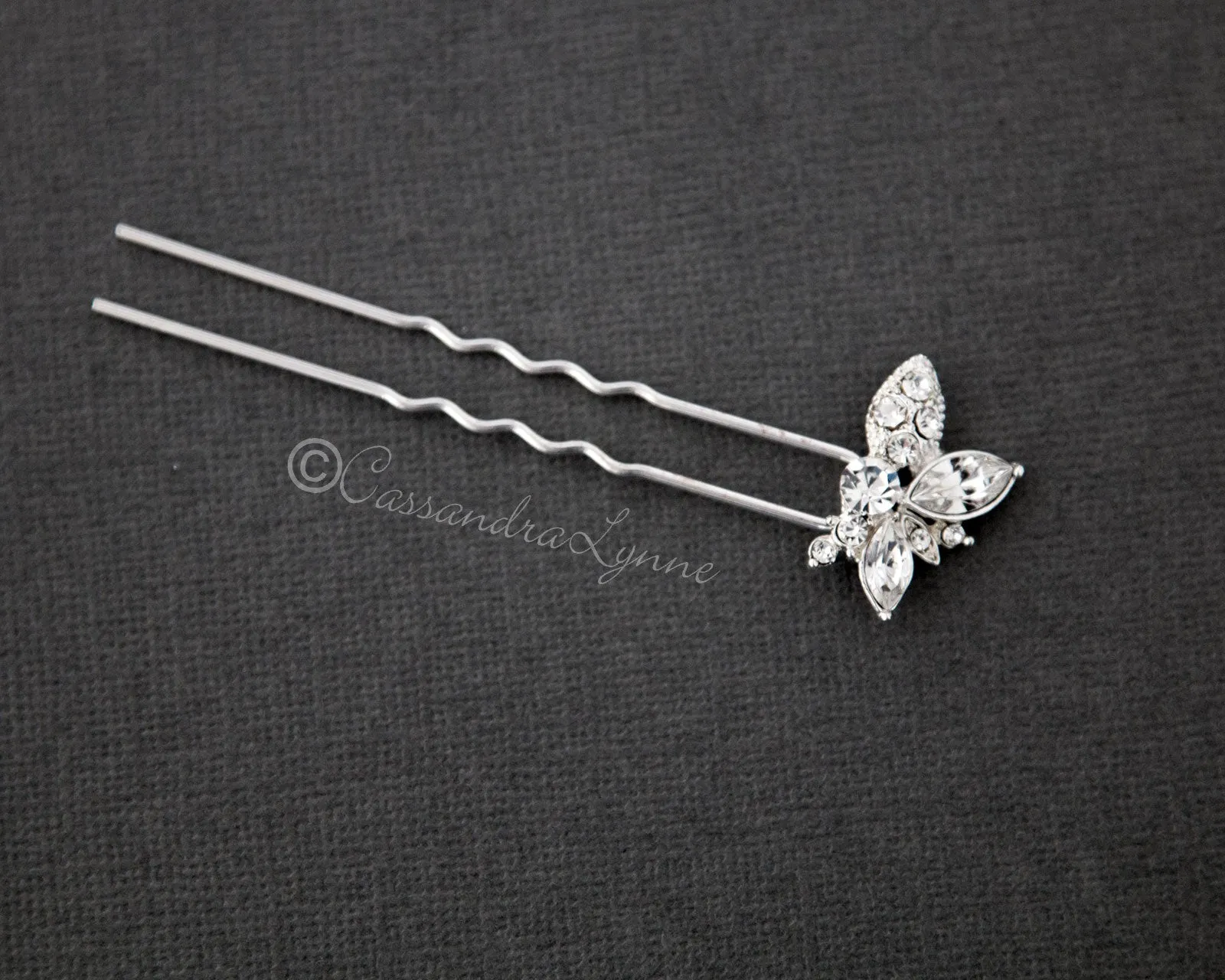 Wedding Hair Pin with Elegant Marquise Jewels