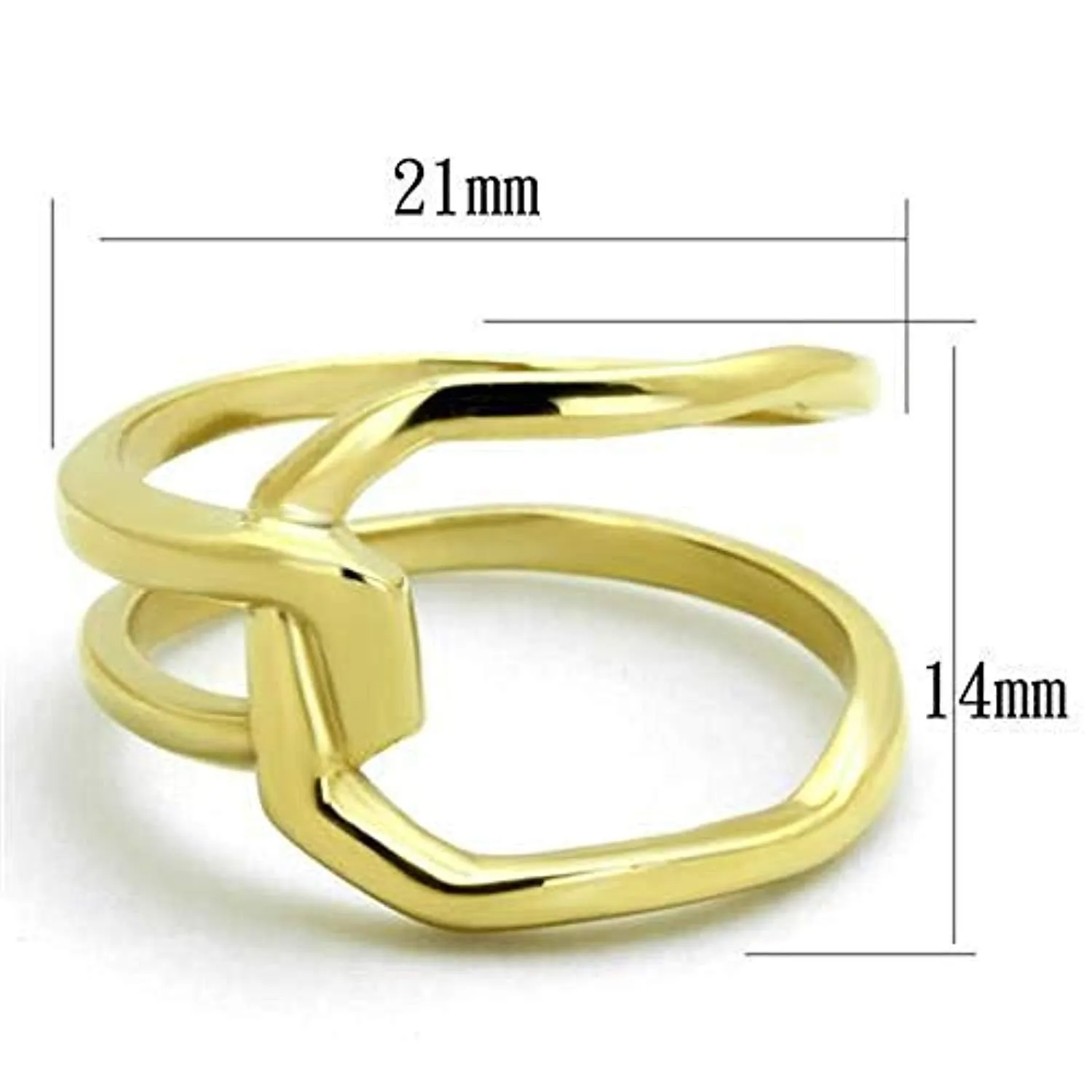 WildKlass Stainless Steel Ring IP Gold Women