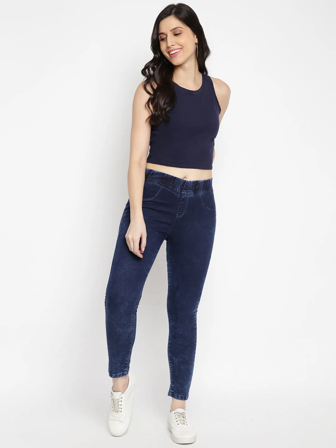 Women Dark Blue Denim Jegging