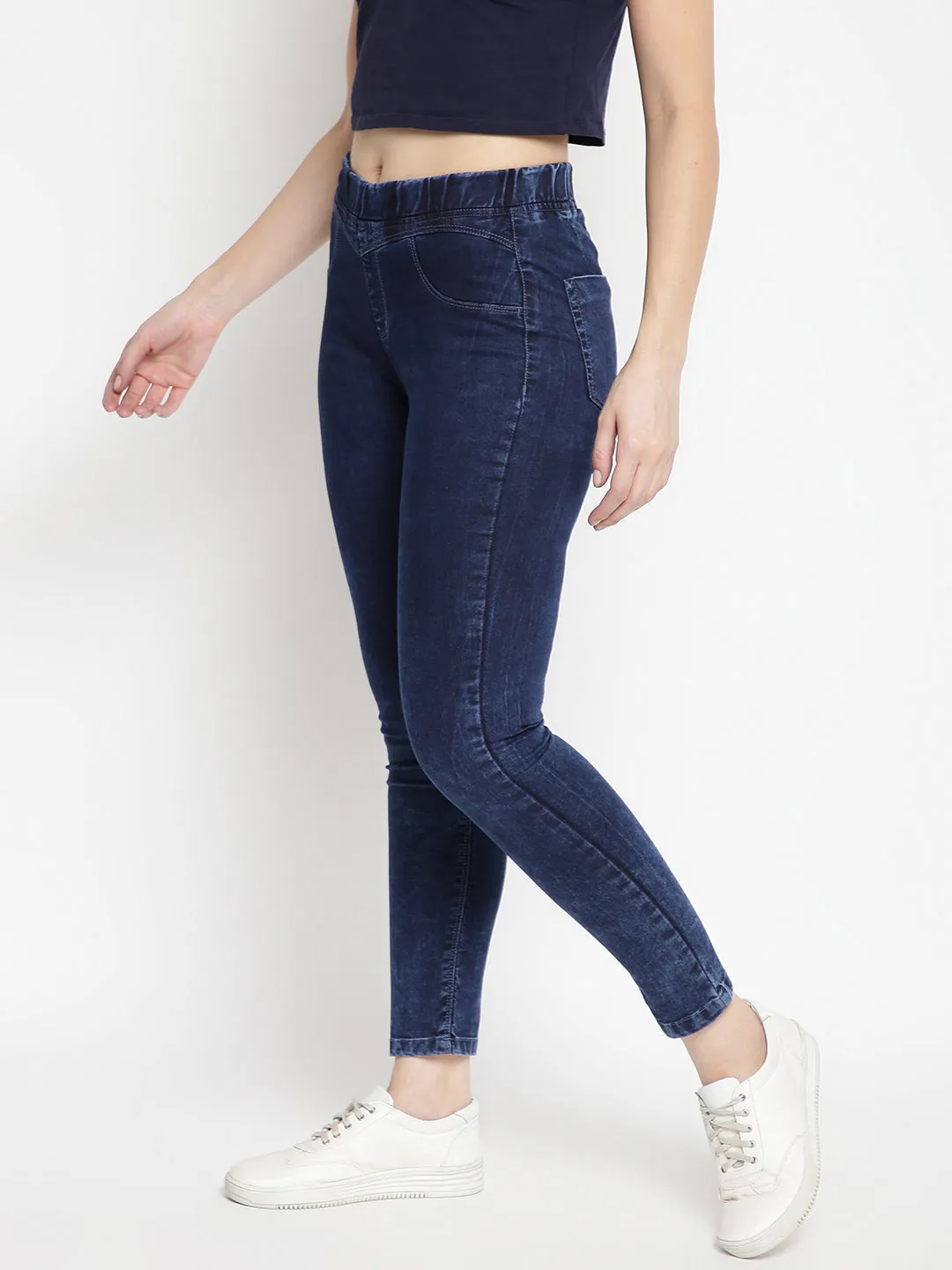 Women Dark Blue Denim Jegging