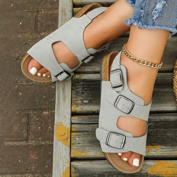 Women's Belt Buckle Casual Sandals 46993381C