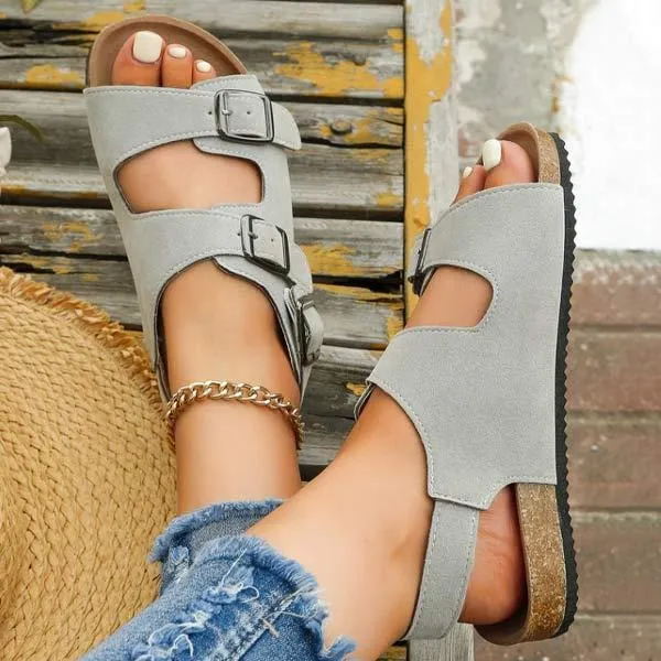 Women's Belt Buckle Casual Sandals 46993381C