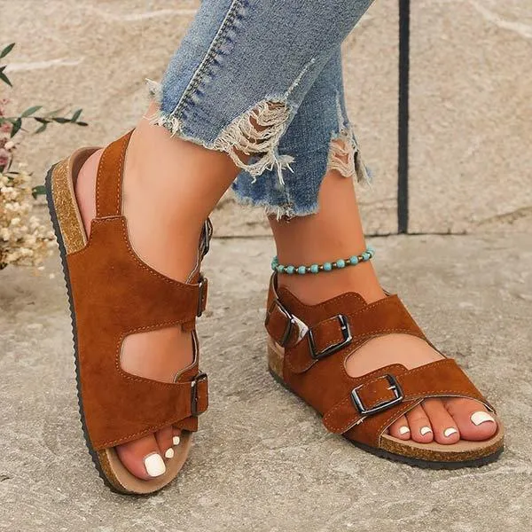 Women's Belt Buckle Casual Sandals 46993381C