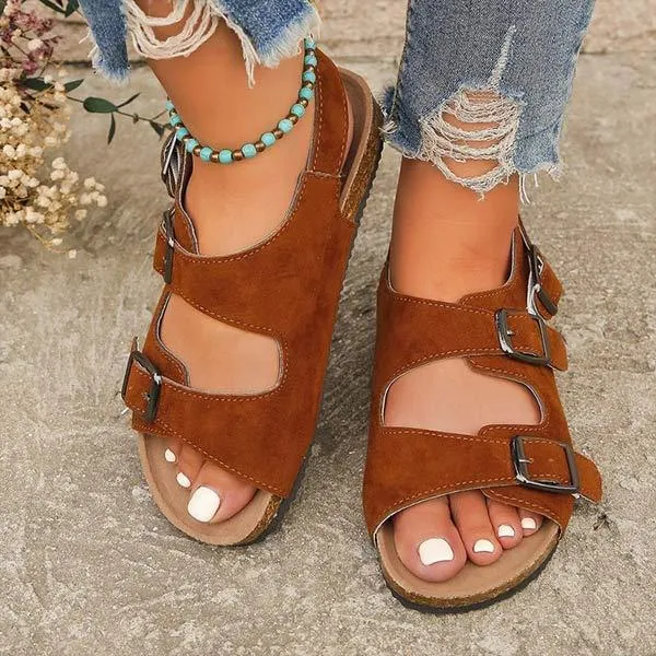 Women's Belt Buckle Casual Sandals 46993381C