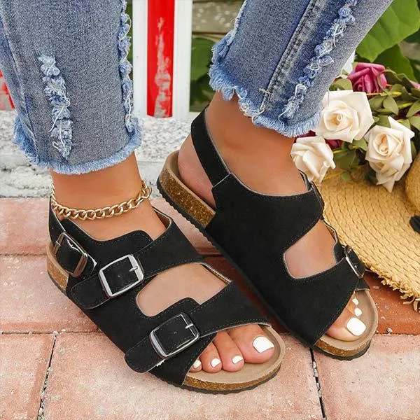 Women's Belt Buckle Casual Sandals 46993381C