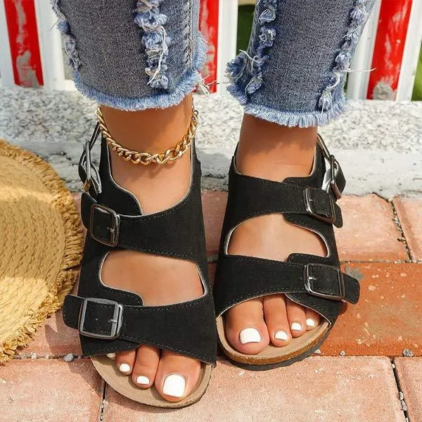 Women's Belt Buckle Casual Sandals 46993381C